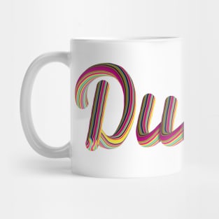 Dublin Text multicolour 3D Lettering by local Irish Artist Digital Art Mug